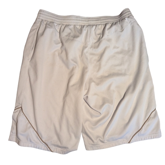 Vintage  Nike Basketball force White bronze fit dry jersey mesh Shorts Sz xxl - Picture 6 of 9
